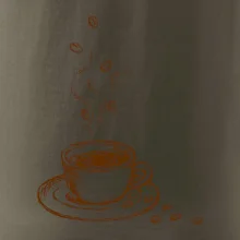 Hrnek plný čerstvé kávy