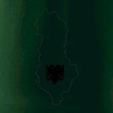 Albánie obrys mapa