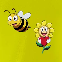 Parové triko - Včela a květina