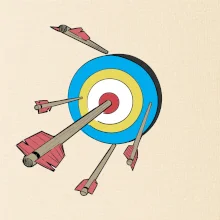 Šípy v barevném terči