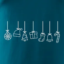 Rodinná vánoční trička  - Vánoční ozdoby na provázku