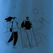 Kreslený pár na výletě