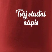 Tvuj vlastní nápis psací - na prsu
