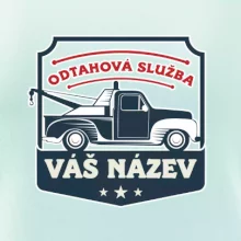 Odtahová služba - erb - červený nápis