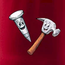 Parové triko - Kladivo a hřebík