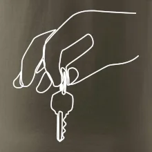 Klíče a ruka jedním tahem