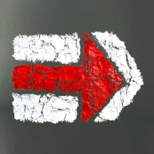 Párová turistická značka  červená