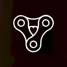 Cyklo srdce řetěz trojúhelník