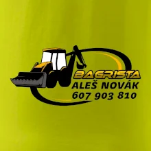 Bagrista v kruhu - vlastní nápis