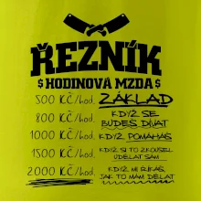 Hodinová mzda řezník