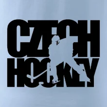 Czech hockey - nápis s hokejistou - Mistrovství světa v ledním hokeji 2026