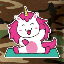 Yoga veselý jednorožec