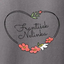 Srdce velké - Tričko se jmény dětí