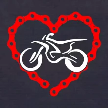 Moto srdce řetěz - enduro