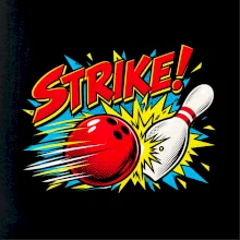 Strike komiksový bowlingový náraz