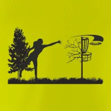 Disc golf - žena černý obrázek