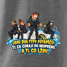 Dva typy potápěčů v neoprenu