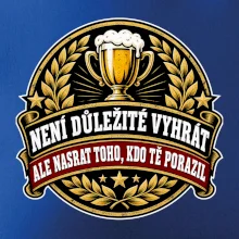 Není důležité vyhrát - pivní pohár a zlatý vavřín