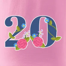 Květinové číslo kreslené - 20
