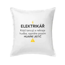 Elektrikář - hlavní jistič - Nápis na zádech