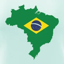 Brazílie vlajka v mapě