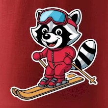 Mýval na lyžích - kreslený