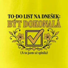 To-Do list na dnešek Být dokonalá