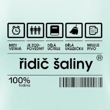 Čárový kód - řidič šaliny