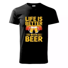 Life is better with beer - oranžové Life is better with beer - oranžové