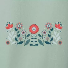 Folklor - květiny v řadě