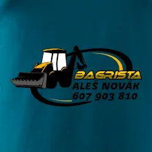 Bagrista v kruhu - vlastní nápis