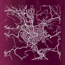 Mapy měst černobílé Jablonec nad Nisou