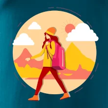 Barevný párový motiv na hory