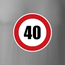 Dopravní značka - omezení rychlosti 40
