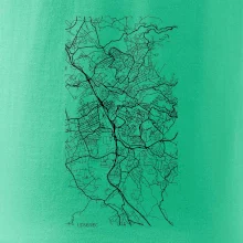 Černobílá mapa Liberec