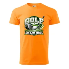 Golfová hůl s míčkem eat sleep repeat