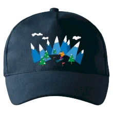 Lyžař a barevné hory