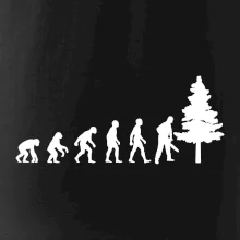 Evoluce dřevorubec - pila a strom