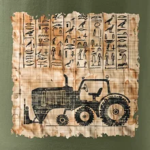 Egyptské hieroglyfy traktor