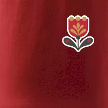 Folklor na prsu tulipán