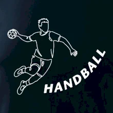 Handball nápis šikmo