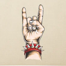 Rocková ruka s náramkem