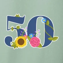 Květinové číslo kreslené - 50