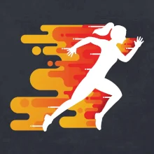 Běhání - oranžová žena