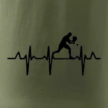 EKG stolní tenista stojící