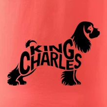Kavalír king Charles španěl nápis v těle