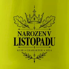 Narozen v listopadu koruna a dubové listy