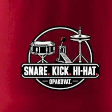 Snare kick hi-hat opakovat - bubenické trio