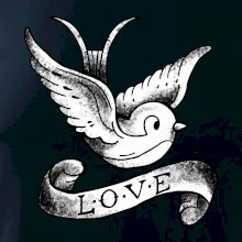 Love holubice - kreslená