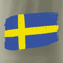 Švédsko vlajka štětkou